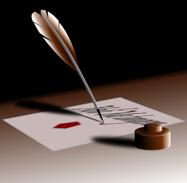 Feather and book